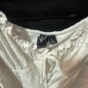 Windsor White Eyelet Top